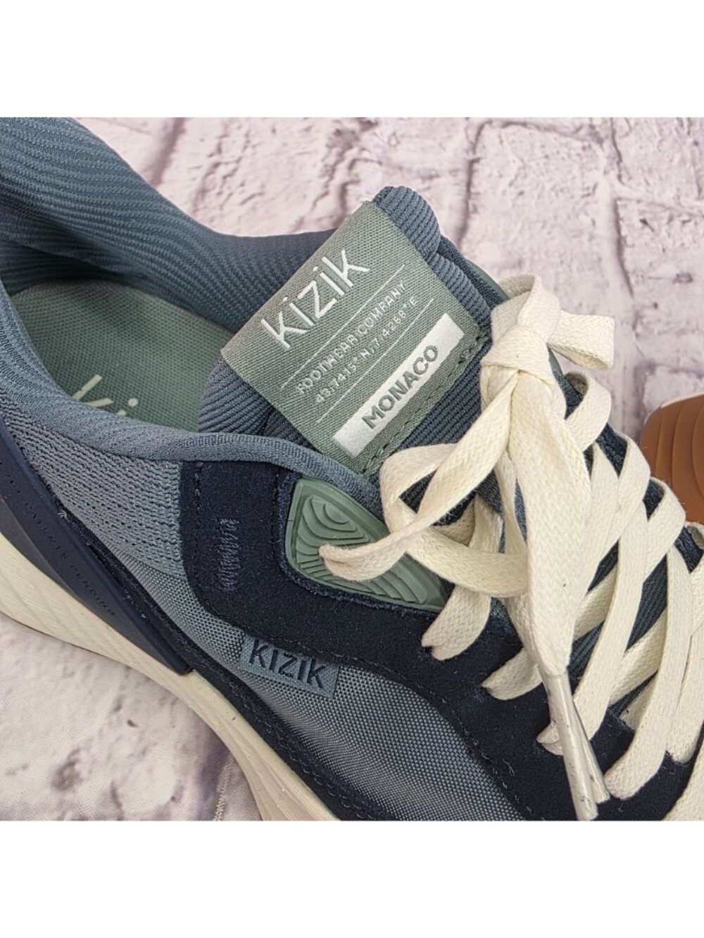 Kizik Monaco Sneaker Womens 9 Stormy Weather Naval Academy Comfort Shoes READ - Picture 8 of 13